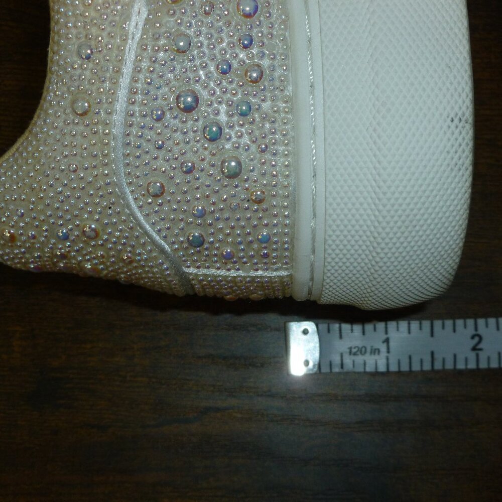 Betsy Johnson "Sidny" Pearl Platform Bridal Sneakers - Picture 15 of 16